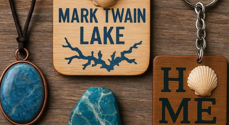 Kerajinan Tangan dari Batu dan Cangkang Lokal Bertema Alam Mark Twain Lake