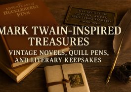 Mark Twain Inspired Treasures Vintage Novels, Quill Pens, and Literary Keepsakes