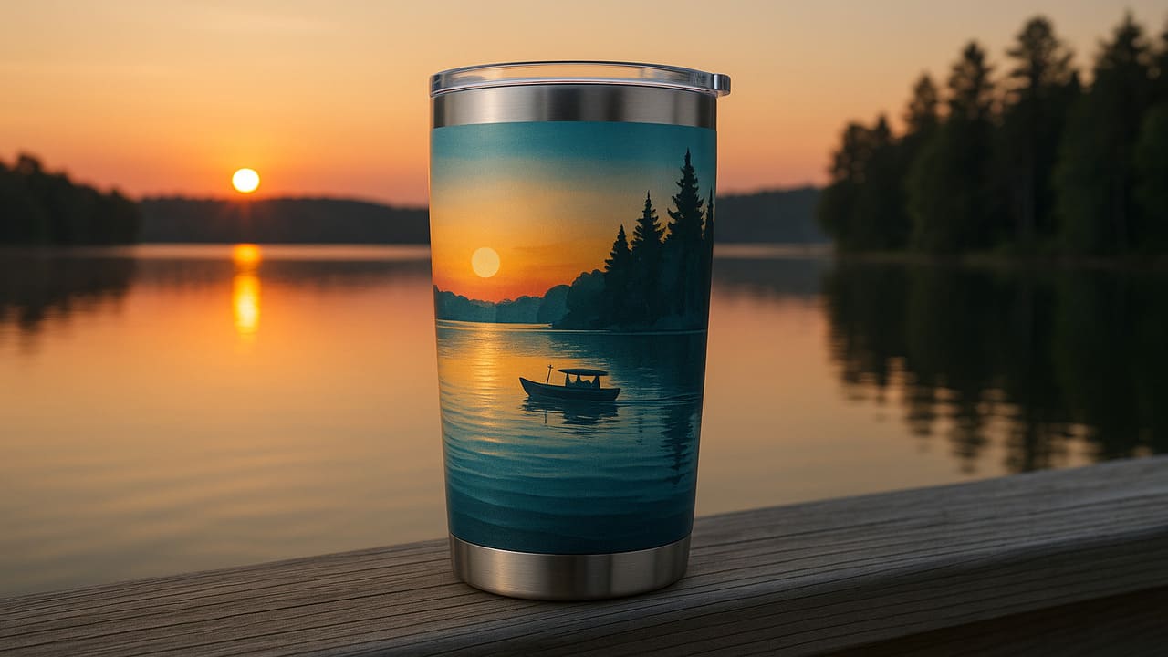 Tumblers with Lake View Prints: Sipping in the Spirit of Mark Twain Lake
