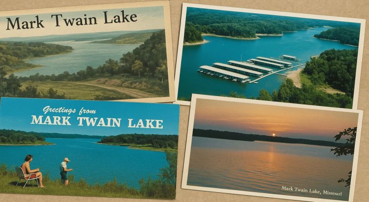 Vintage Postcard Collection Through the Ages of Mark Twain Lake's Living History