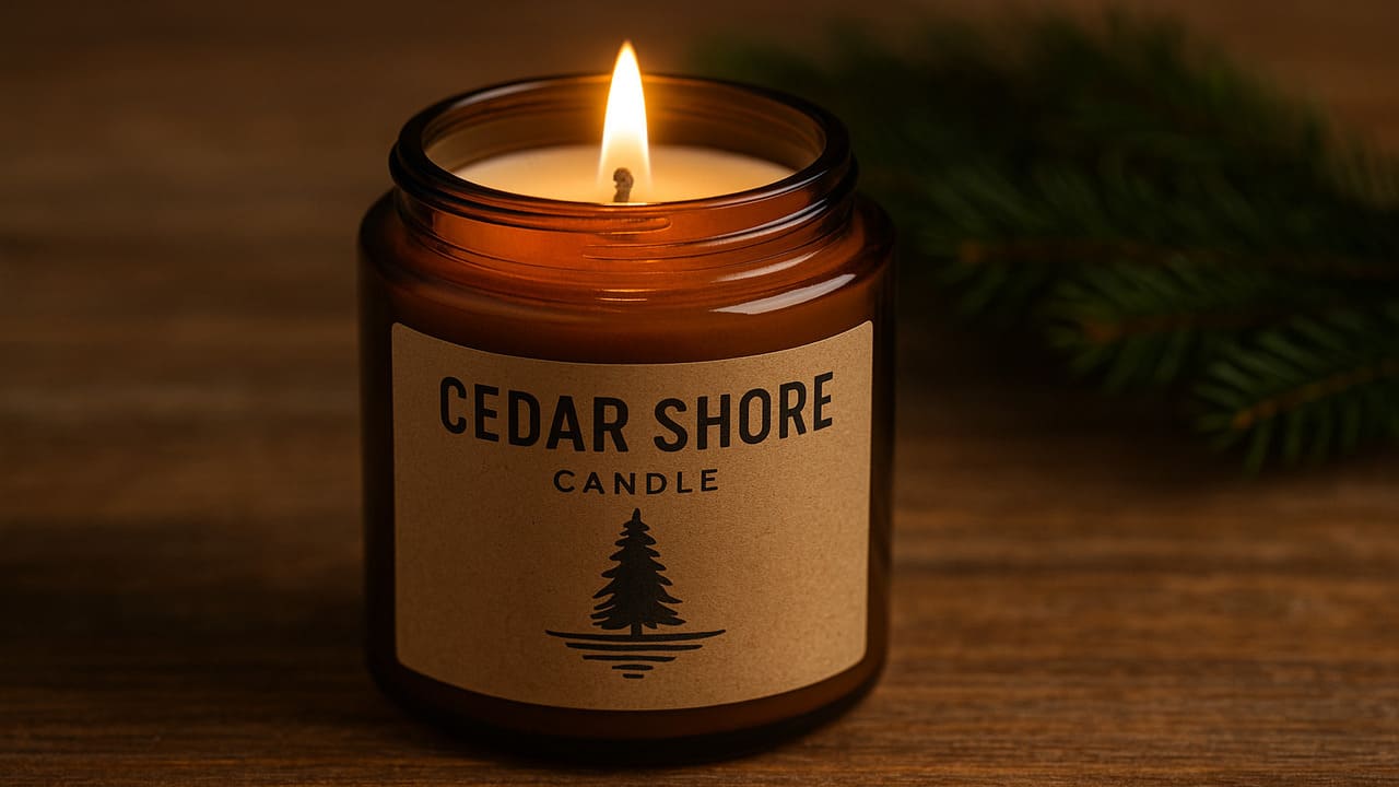 Cedar Shore Candle Capturing the Soul of Mark Twain Lake in a Scent
