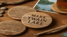Lake Driftwood Coasters A Rustic Souvenir That Tells the Story of Mark Twain Lake