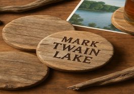 Lake Driftwood Coasters A Rustic Souvenir That Tells the Story of Mark Twain Lake