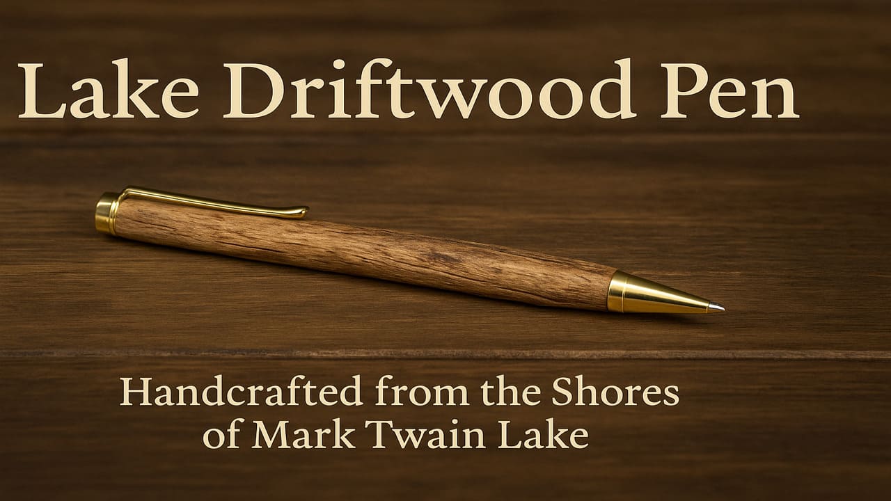Lake Driftwood Pen A Handcrafted Memory from the Shores of Mark Twain Lake