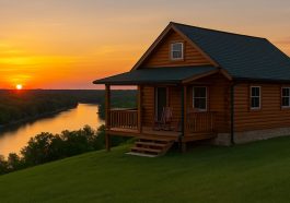 Sunset Bluff Cabins Ideal Riverside Retreat with Breathtaking Views Near Mark Twain Lake