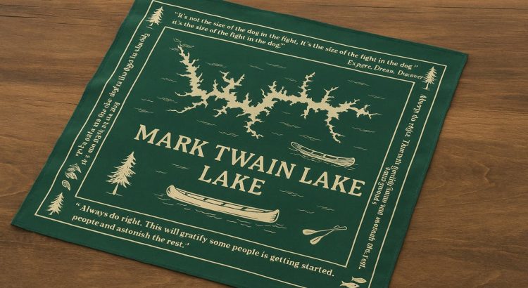 Mark Twain Lake Bandana A Wearable Souvenir of Story and Scenery