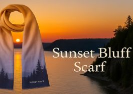 Sunset Bluff Scarf A Soft Tribute to Mark Twain Lake’s Golden Evenings