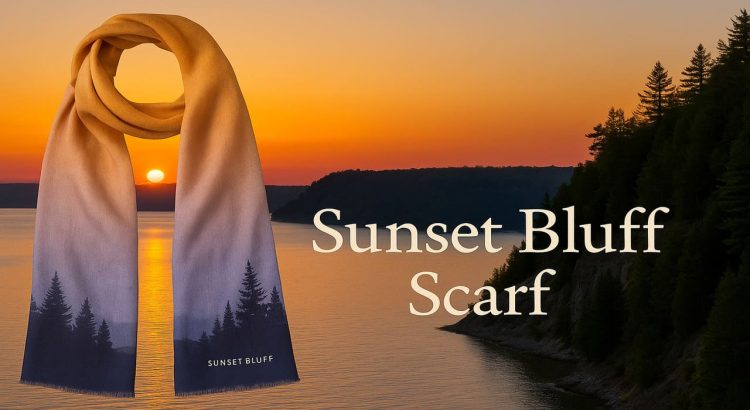 Sunset Bluff Scarf A Soft Tribute to Mark Twain Lake’s Golden Evenings