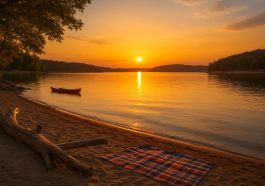 Golden Hour Bay A Quiet Shoreline Where Light Becomes the Main Attraction
