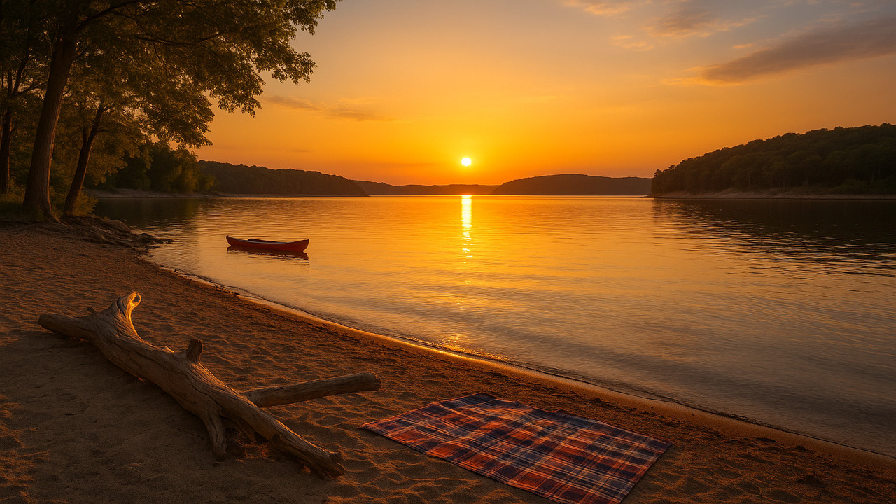 Golden Hour Bay A Quiet Shoreline Where Light Becomes the Main Attraction