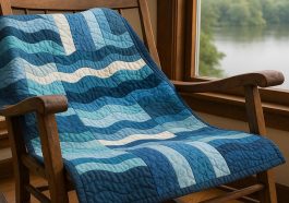 Quilted Lake Blankets Patchwork Comfort Inspired by the Waves of Mark Twain Lake