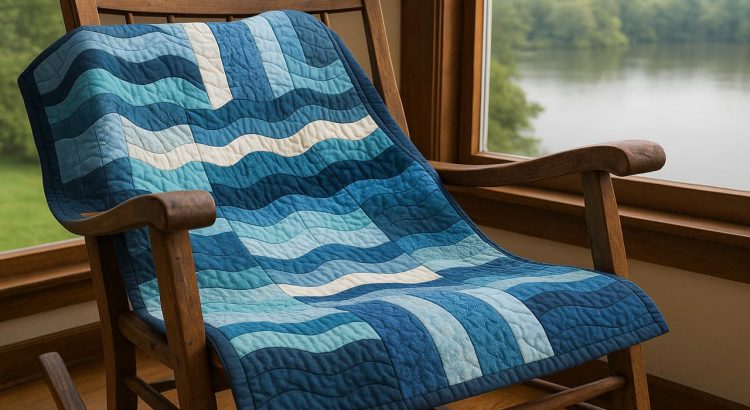 Quilted Lake Blankets Patchwork Comfort Inspired by the Waves of Mark Twain Lake