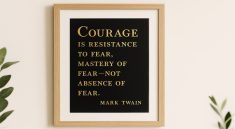 Mark Twain Quote Art Print Timeless Inspiration in Metallic Foil