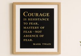 Mark Twain Quote Art Print Timeless Inspiration in Metallic Foil