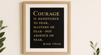 Mark Twain Quote Art Print: Timeless Inspiration in Metallic Foil